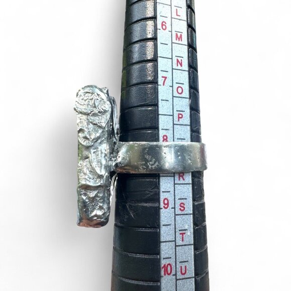 Broken China Texas Flag Ring Handcrafted With Silver Alloy Metalwork Boho Style - Picture 5 of 16